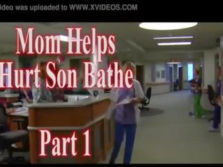मोम मदद करता है चोट बेटा bathe हिस्सा मेँ